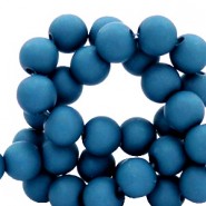 Acrylic beads 4mm Matt Prussian blue